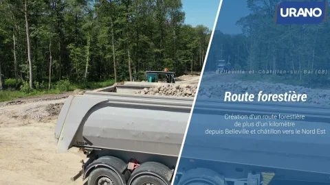 Création d'une route forestière