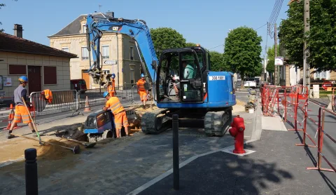 Rénovation de réseaux souterrains en centre-ville par une équipe URANO