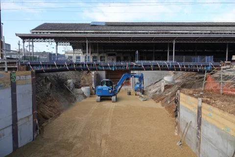 Nouvelle sortie de la gare de Charleville-Mézières : extension du passage souterrain sous voies