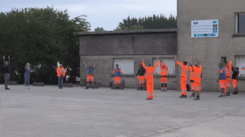 Échauffement des équipes VRD